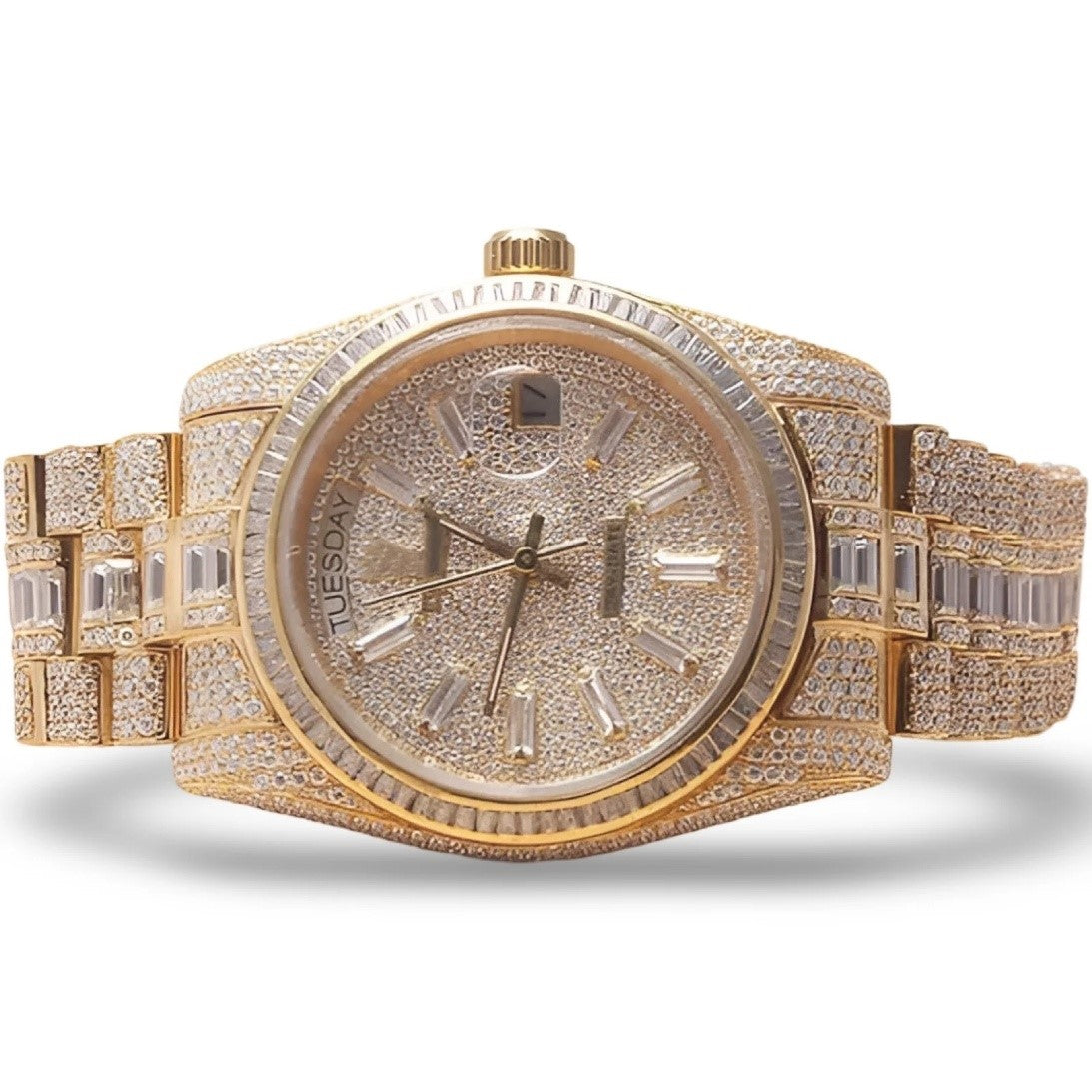 HI Rolex Day-Date Moissanite Watch