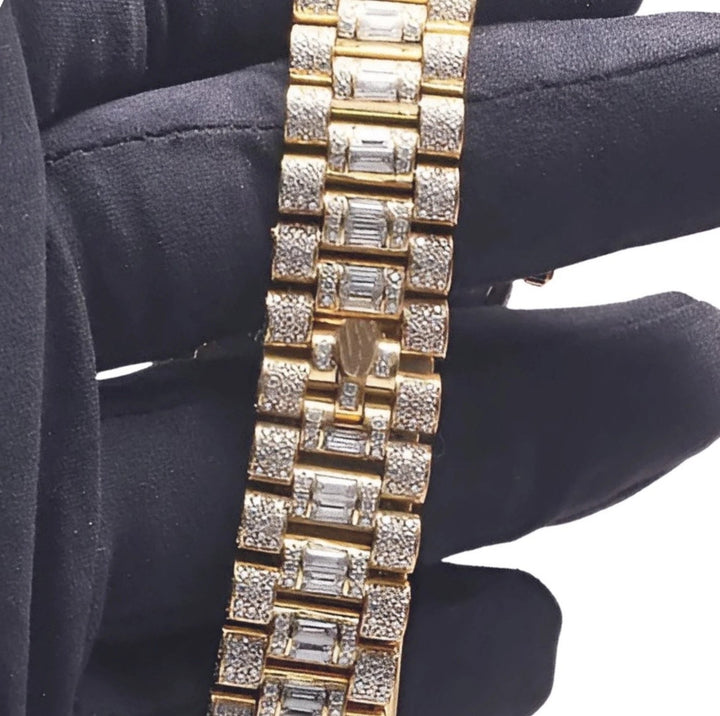 HI Rolex Day-Date Moissanite Watch