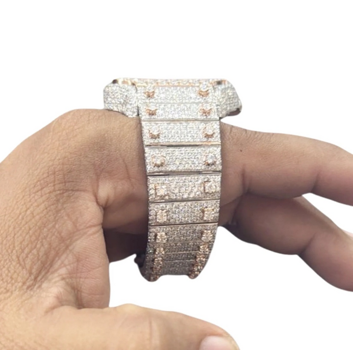 HI Cartier Santos Moissanite Watch