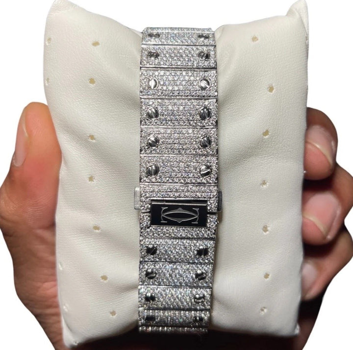 HI Cartier Skeleton Moissanite Watch