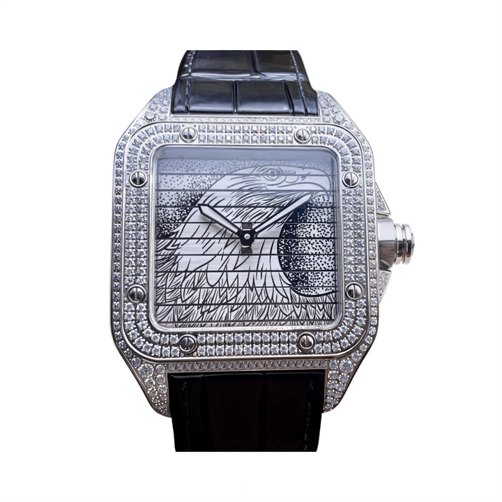 HI Santos Falcon Triple Moissanite Watch