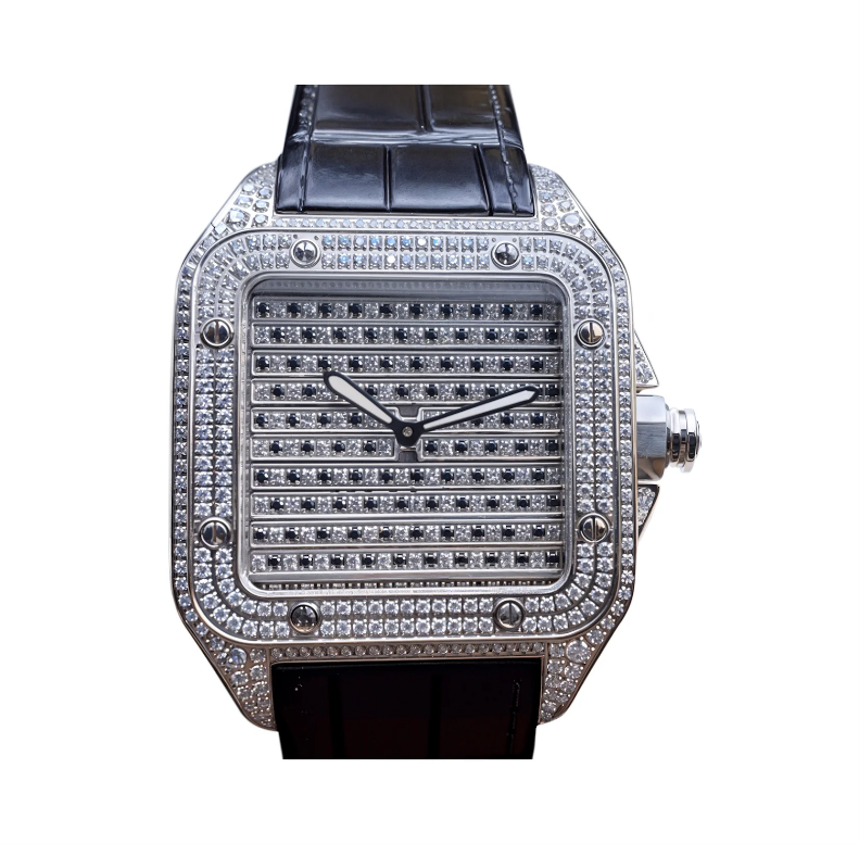 HI Santos Falcon Triple Moissanite Watch