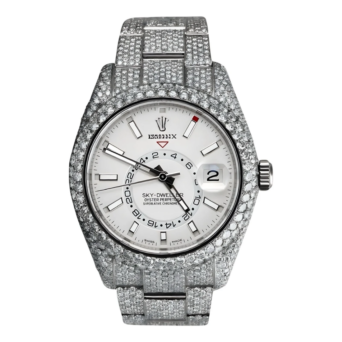 HI Rolex Sky Dweller Moissanite Watch