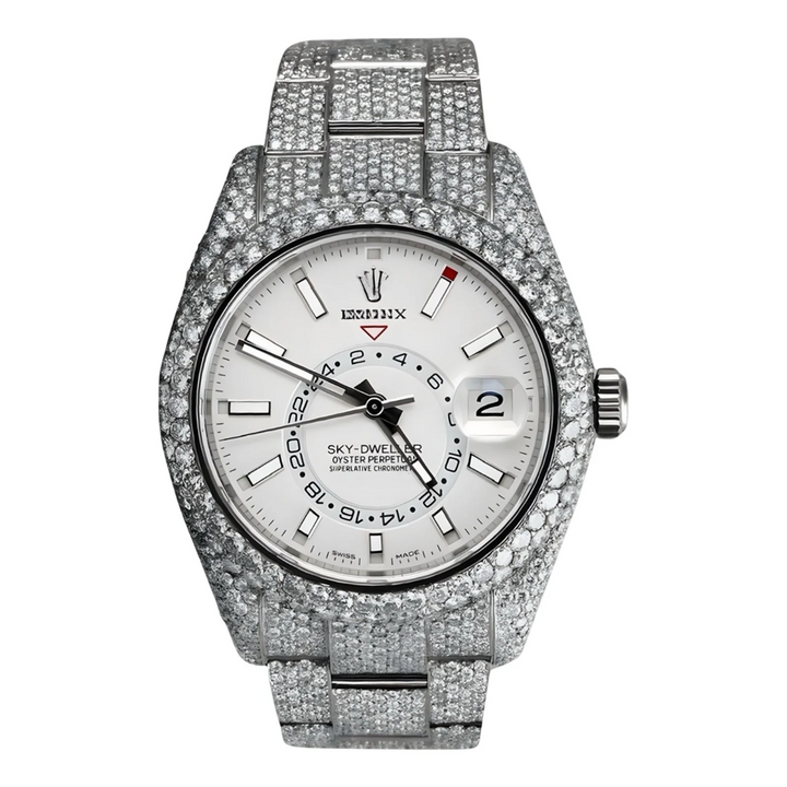 HI Rolex Sky Dweller Moissanite Watch
