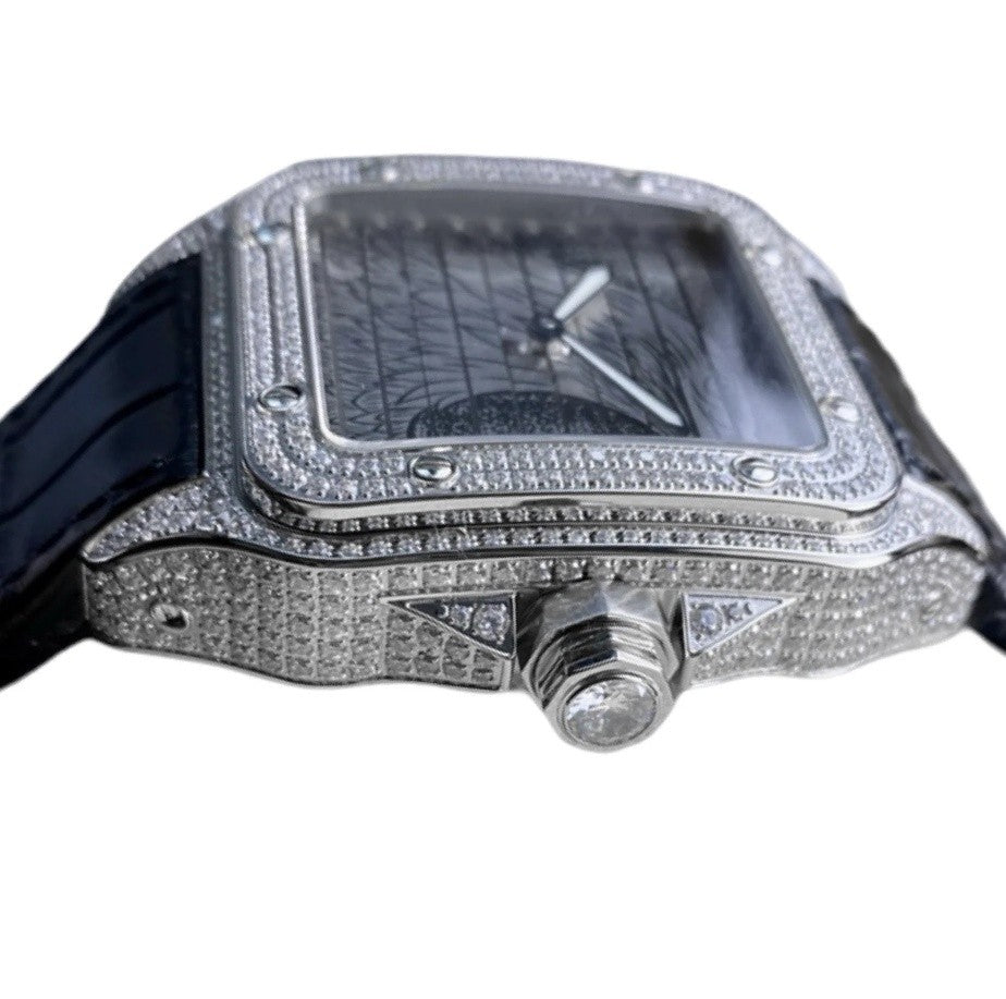HI Santos Falcon Triple Moissanite Watch