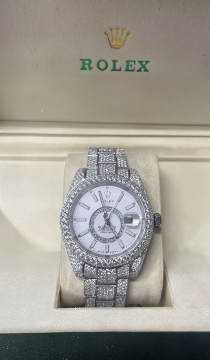 HI Rolex Sky Dweller Moissanite Watch
