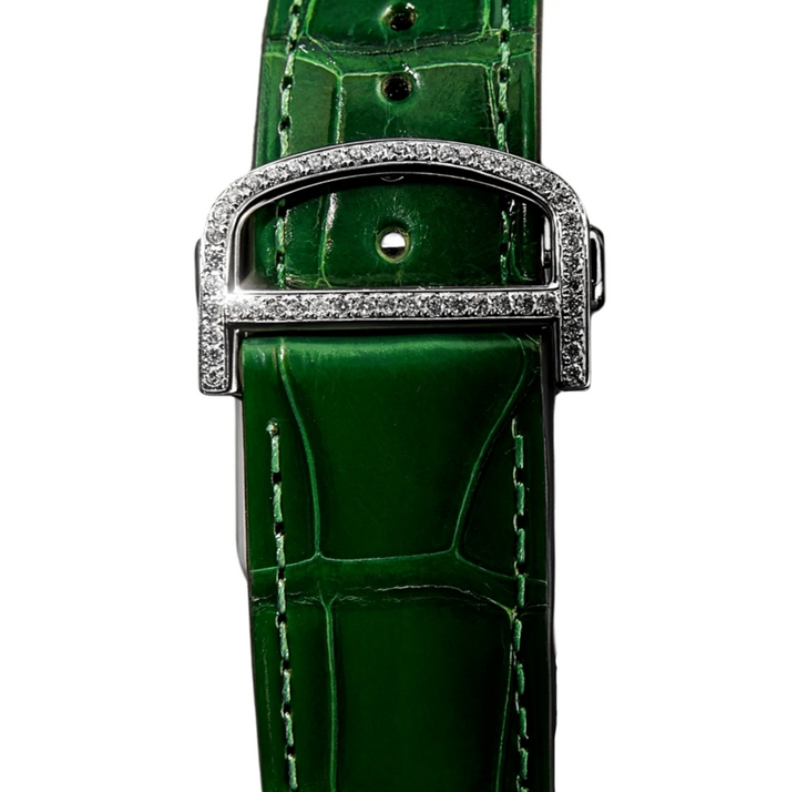 HI Cartier Skeleton leather strap Moissanite Watch