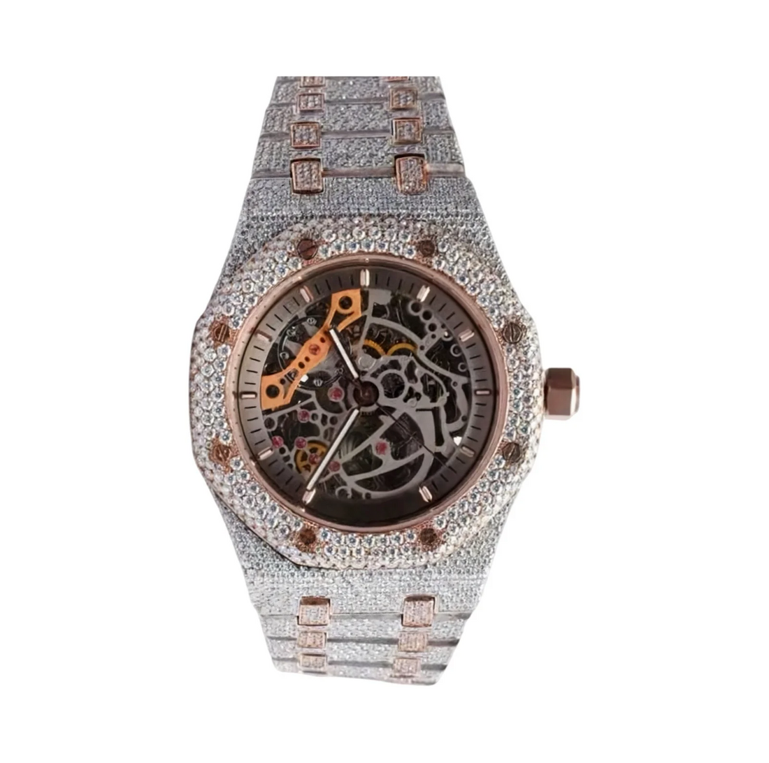 HI Skeleton Moissanite Watch