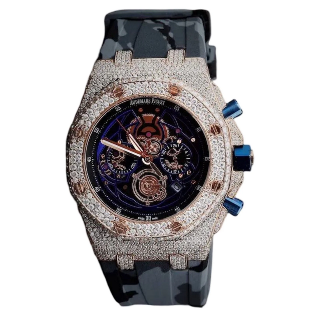 HI Skeleton Dial Offshore Moissanite Watch