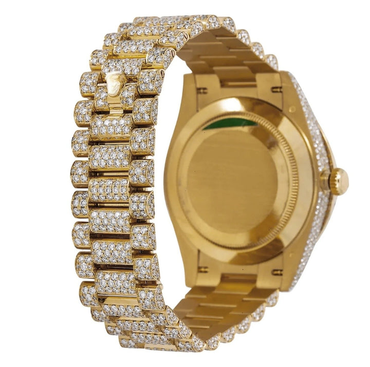 HI Rolex Day-Date President Roman Numeral Moissanite Watch