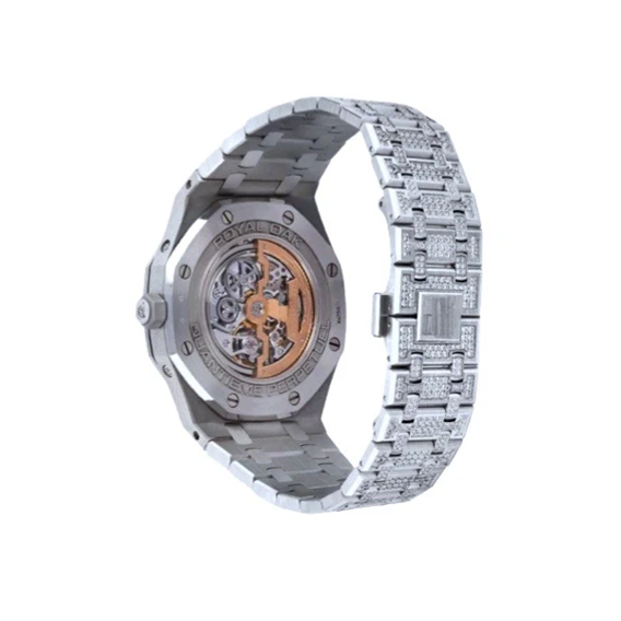 HI Blue Arabic Numeral Moissanite Watch