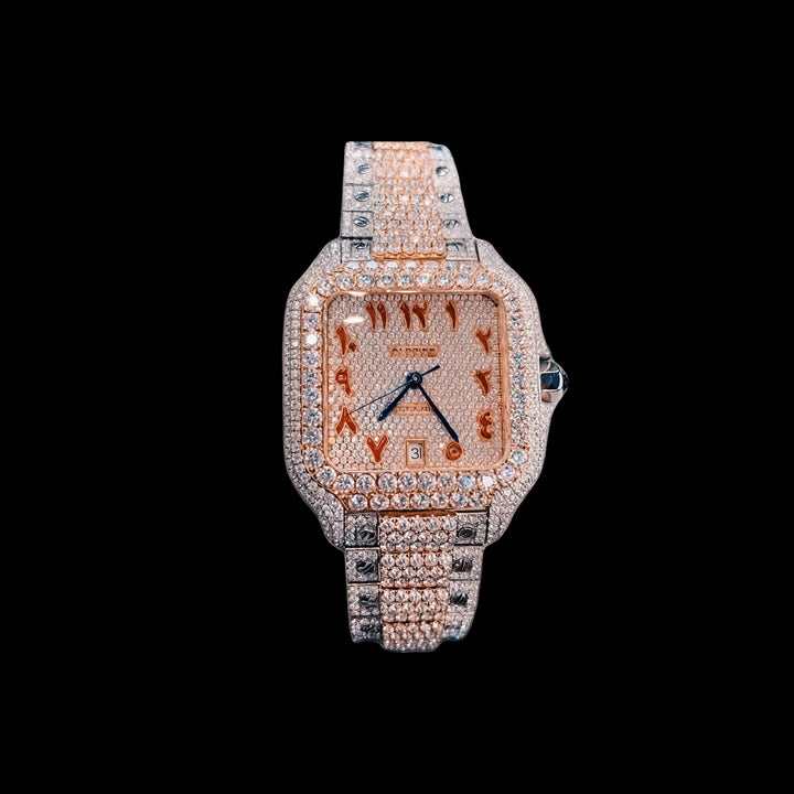 VVS Moissanite Watch Arabic Numeral Dial