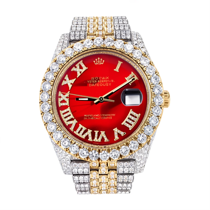 HI Two Tone Yellow Gold Datejust Moissanite Watch