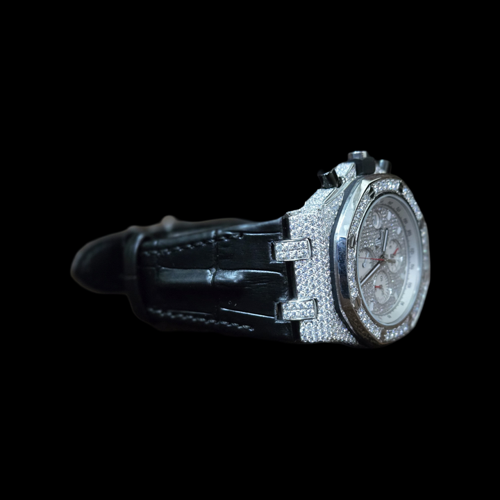 AP Moissanite Watch Leather Strap