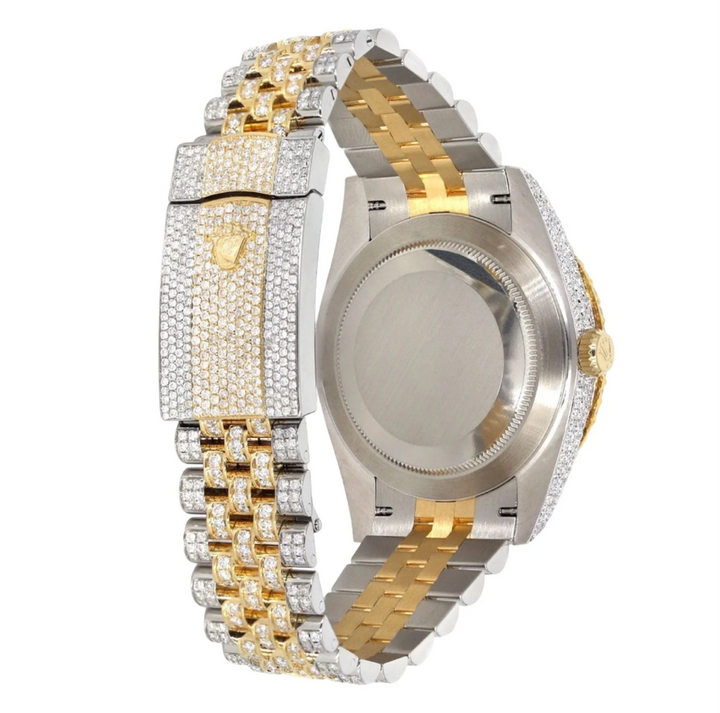 HI Two Tone Yellow Gold Datejust Moissanite Watch