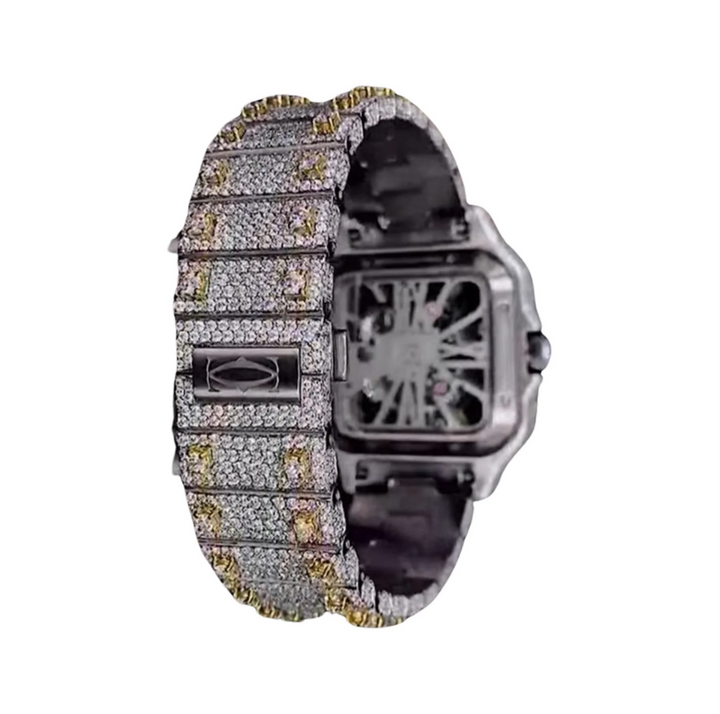 HI Cartier Skeleton Moissanite Watch