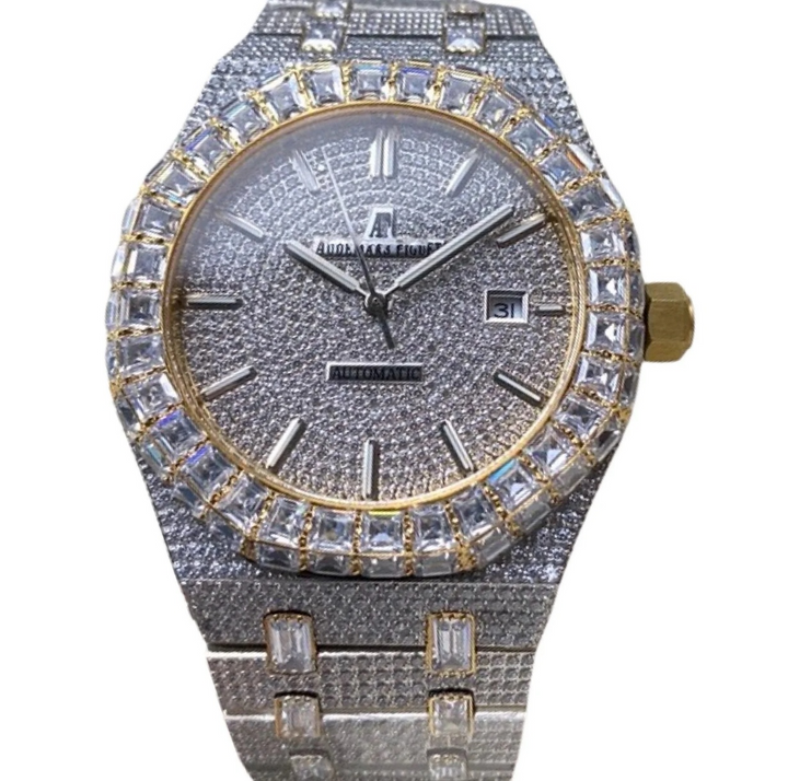 HI Two Tone Yellow Gold Moissanite Watch