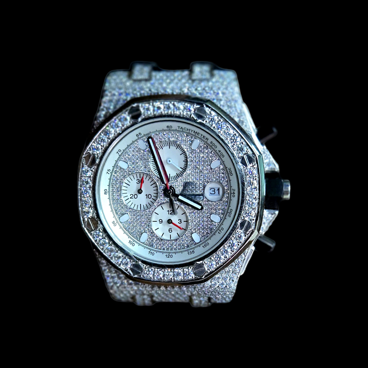 AP Moissanite Watch Leather Strap