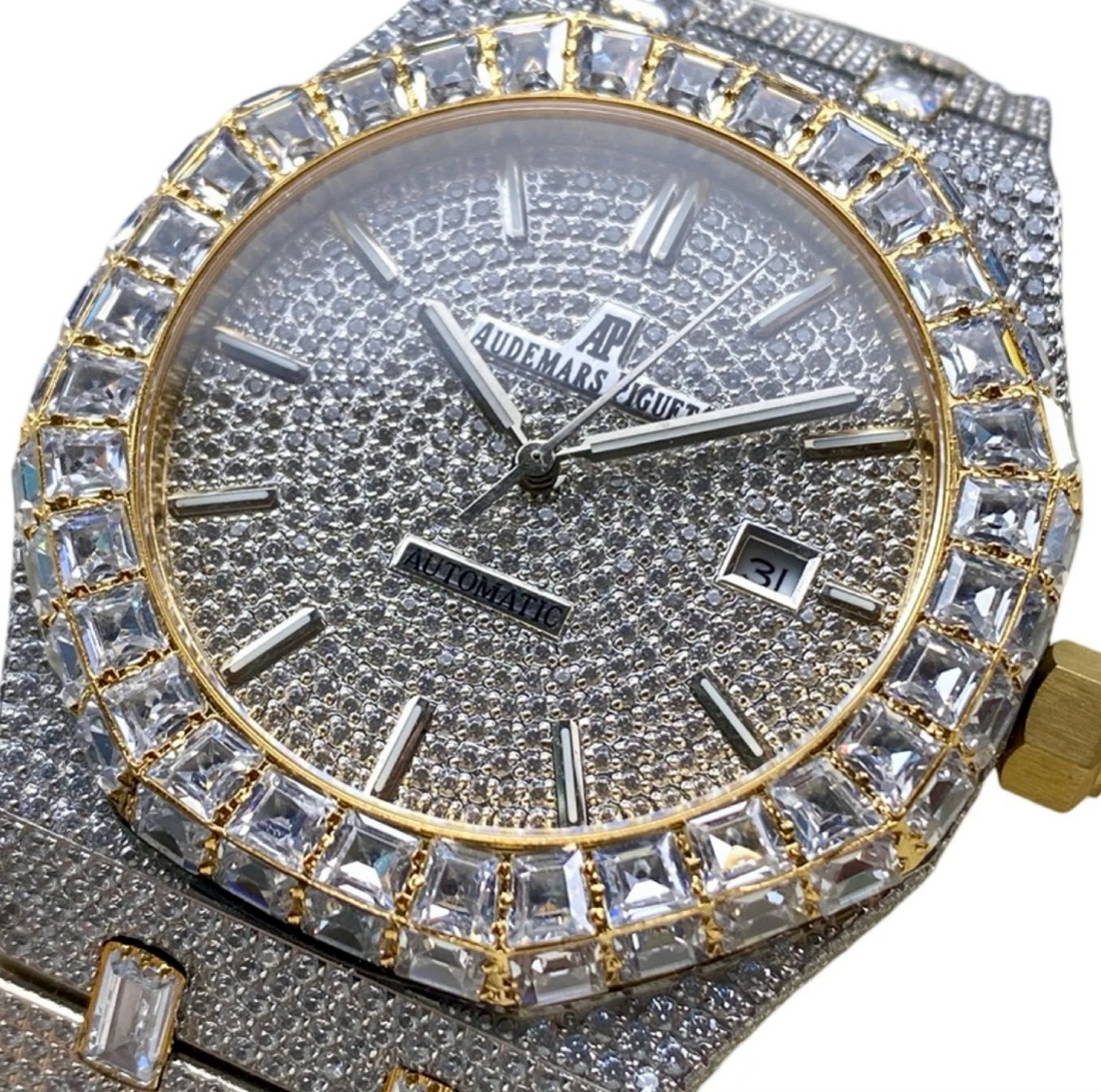 HI Two Tone Yellow Gold Moissanite Watch