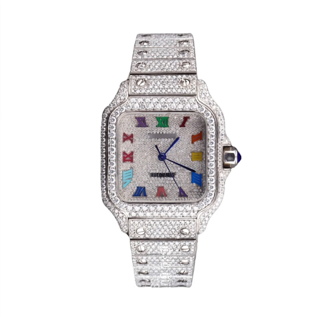 HI Cartier Roman Numeral Moissanite Diamond Watch