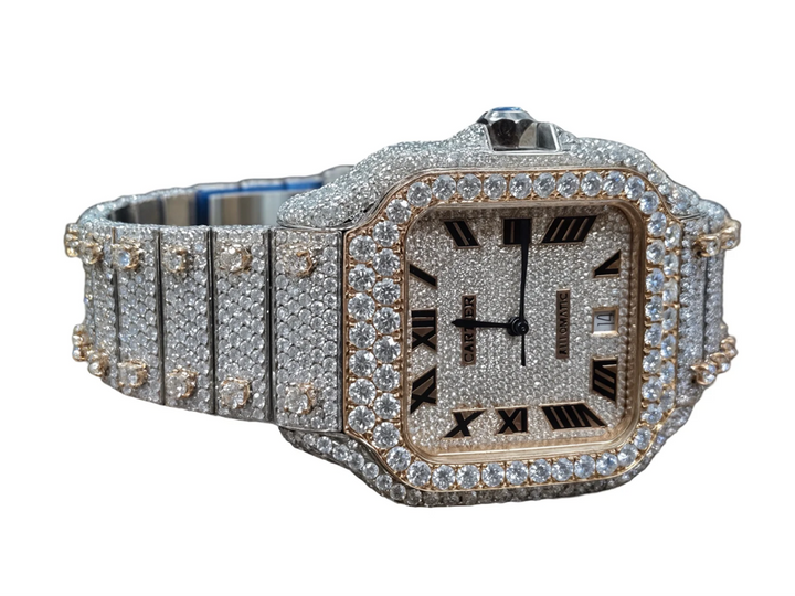 HI Cartier Santos Moissanite Watch