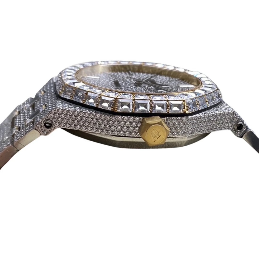 HI Two Tone Yellow Gold Moissanite Watch