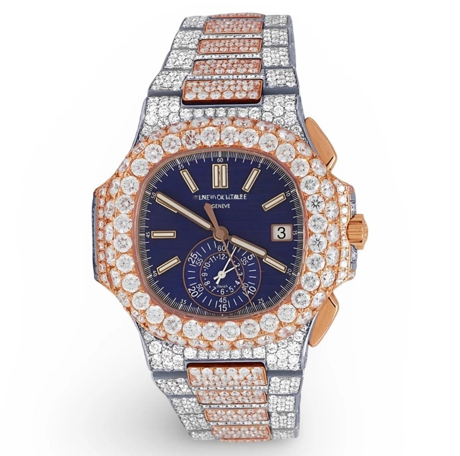 HI Two Tone Moissanite Diamond Watch