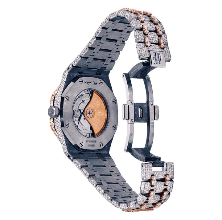 HI Two Tone Yellow Gold Moissanite Diamond Watch