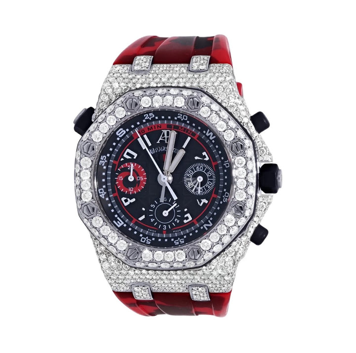 HI Royal Oak Offshore Moissanite Watch Silicone Strap