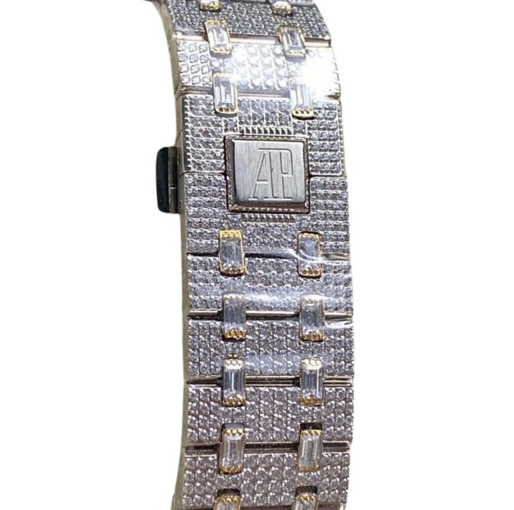 HI Two Tone Yellow Gold Moissanite Watch