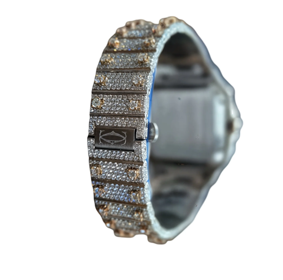HI Cartier Santos Moissanite Watch