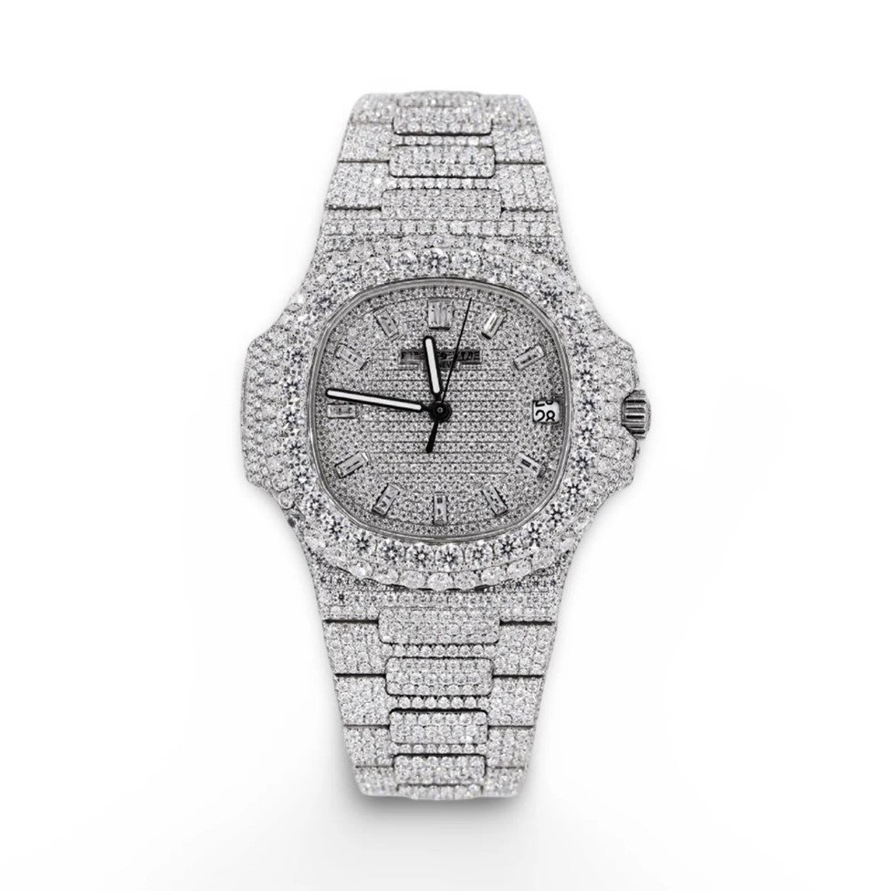 HI PP Bustdown Moissanite Watch