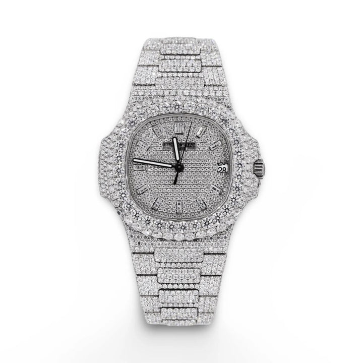 HI PP Bustdown Moissanite Watch