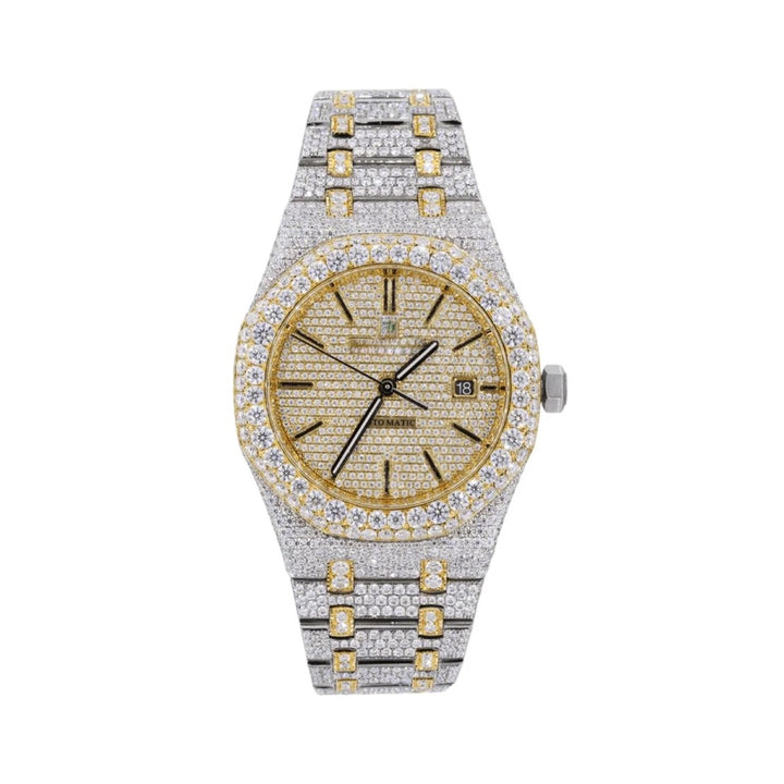 HI Two Tone Yellow Gold Moissanite Watch
