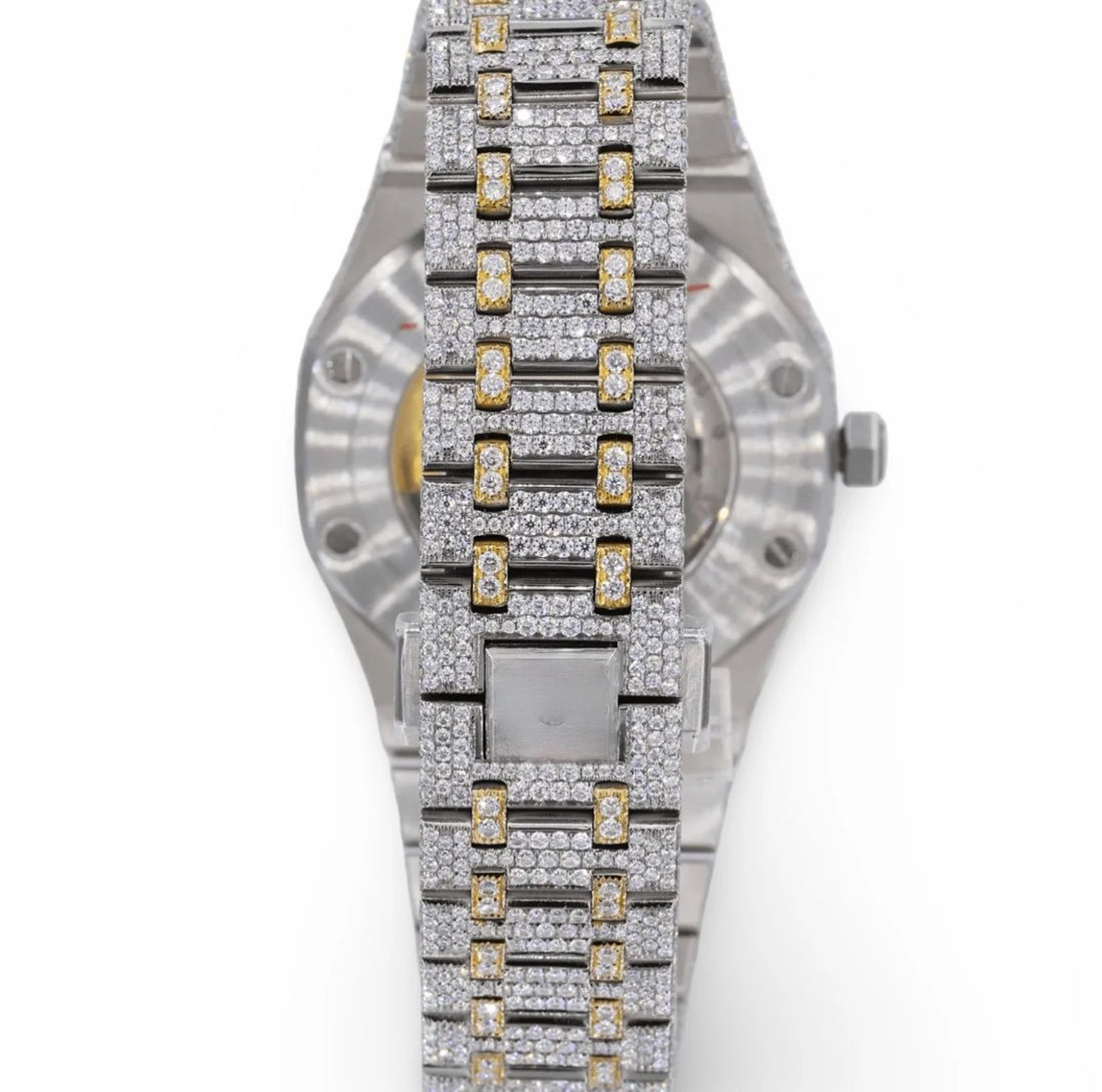 HI Two Tone Yellow Gold Moissanite Watch