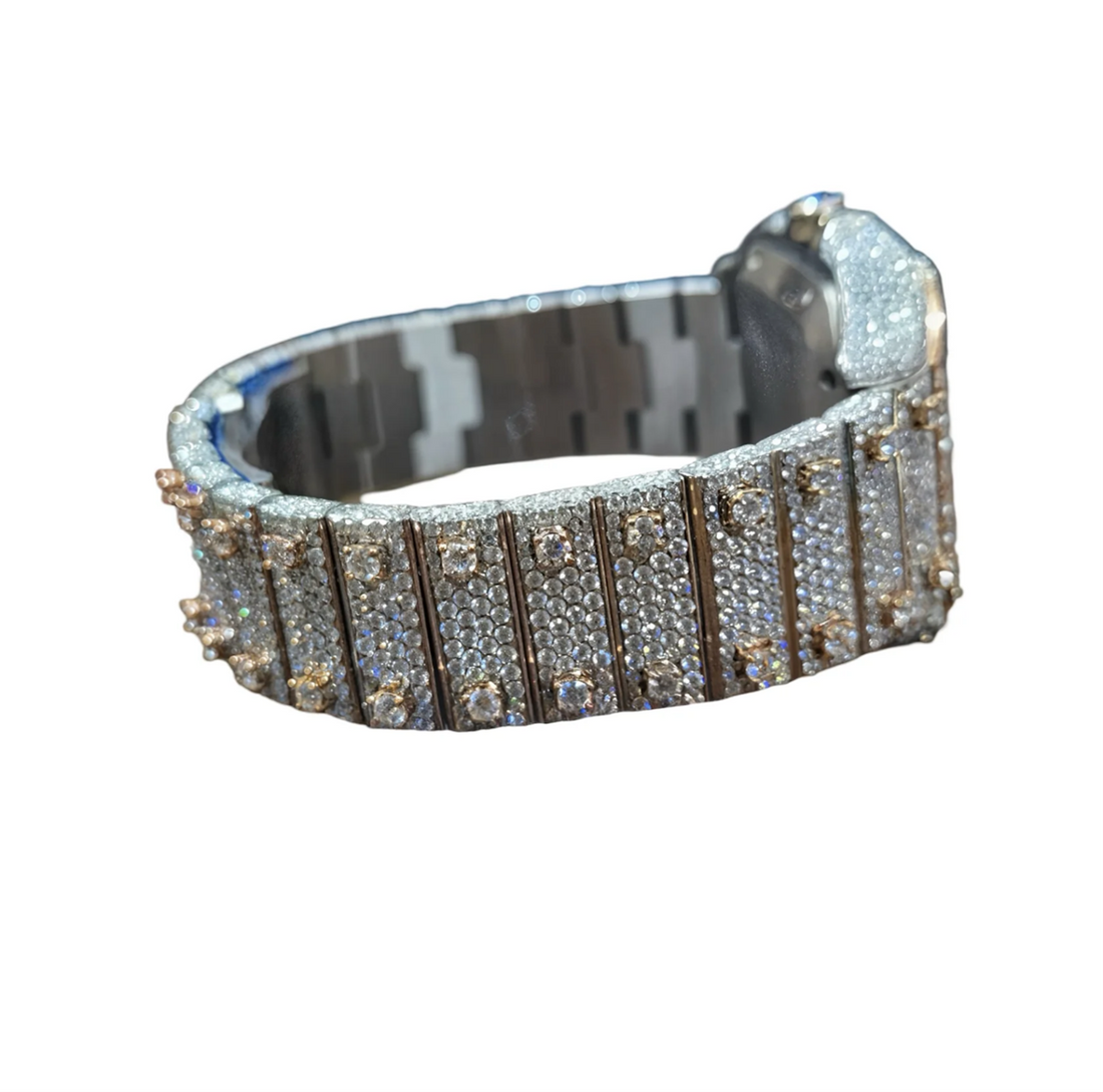 HI Cartier Santos Moissanite Watch