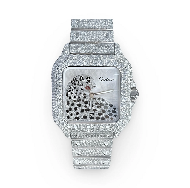 HI Cartier Santos Moissanite Watch