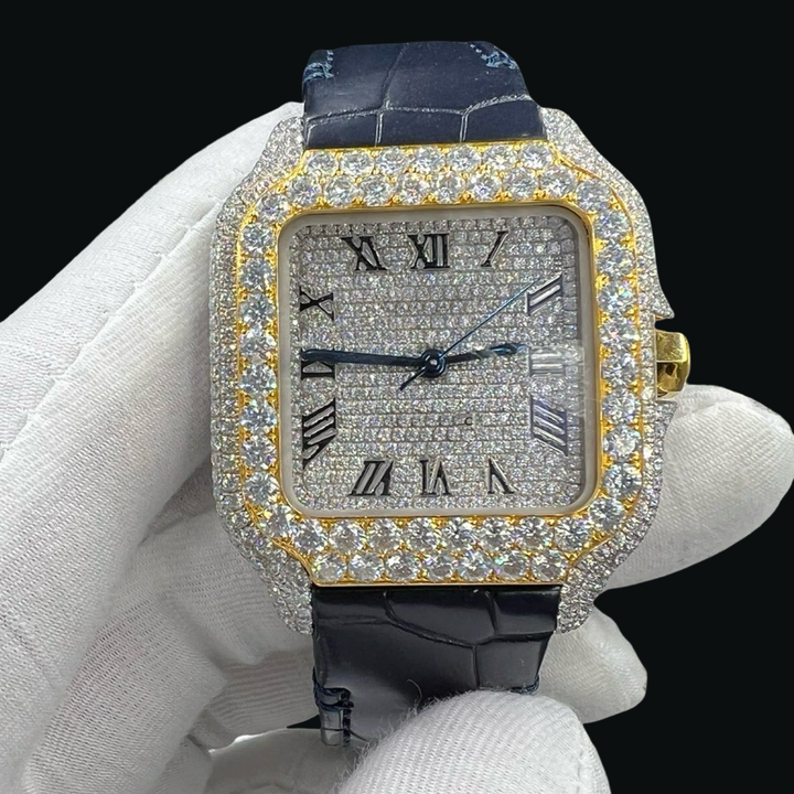 Cartier Two Tone Moissanite Watch