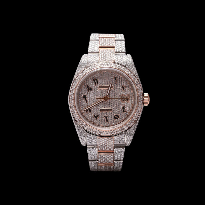 Datejust Arabic Numeral Moissanite Watch