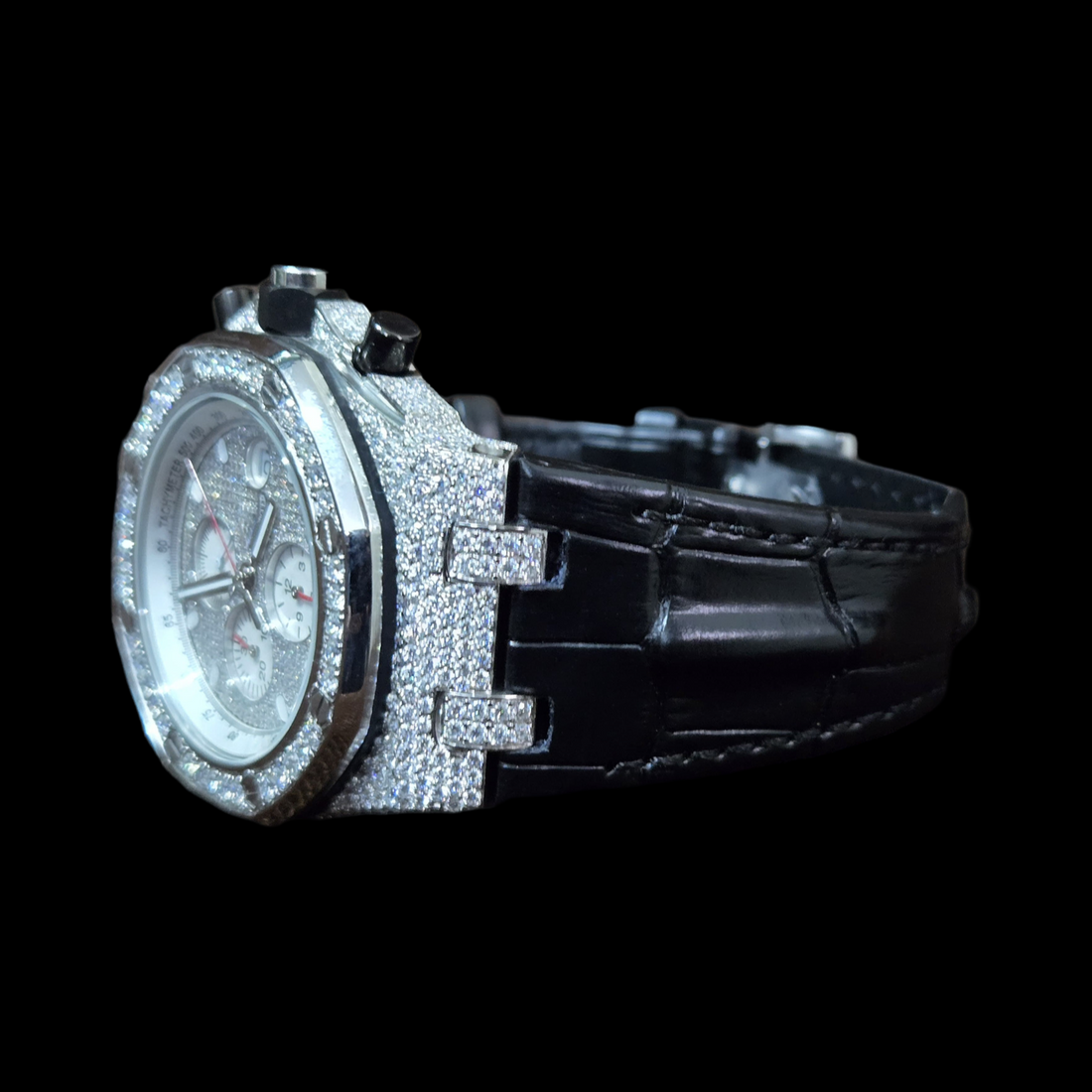 AP Moissanite Watch Leather Strap